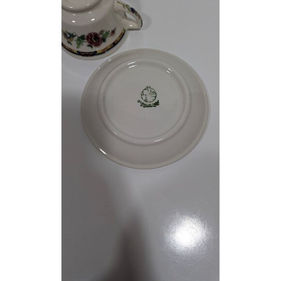 Syracuse China Dewitt Clinton Pilgrim Floral Pattern Vintage Cup Saucer Set - Picture 12 of 16